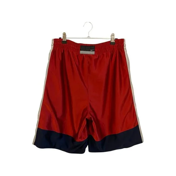 Nike Red Dazzle Bball Basketball Shorts - No Size Tag Fits M/L - Picture 2 of 2